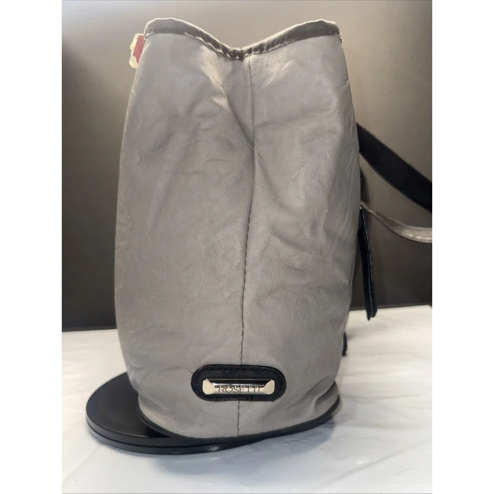 Rosetti Shoulder Bag Handbag 4‎ Pockets Purse Keychain Light Gray/Dark Gray